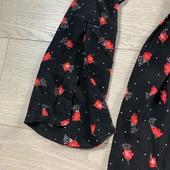 Free People Tegan Floral Print Mini Long Sleeve Dress - Picture 7 of 15